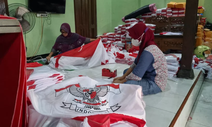 Pesanan Bendera Merah Putih di Boyolali Meningkat Pesat